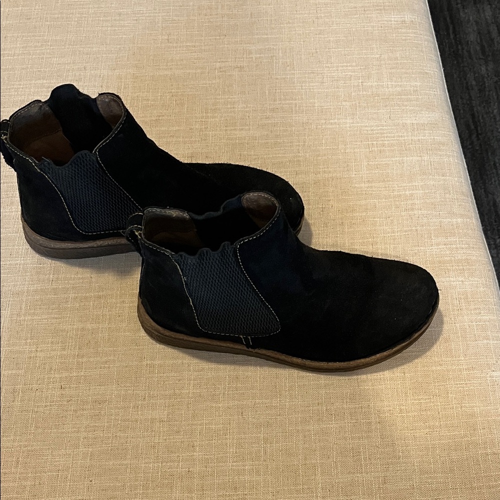 Born Black Suede Ankle Booties